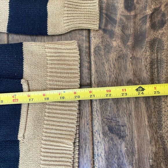 H&M Black Brown Stripe Sweater Women’s Small Cropped Classic Preppy Fall - Picture 7 of 7